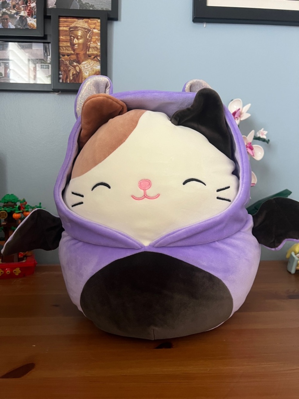 Squishmallows Purple Bat Cat Plush